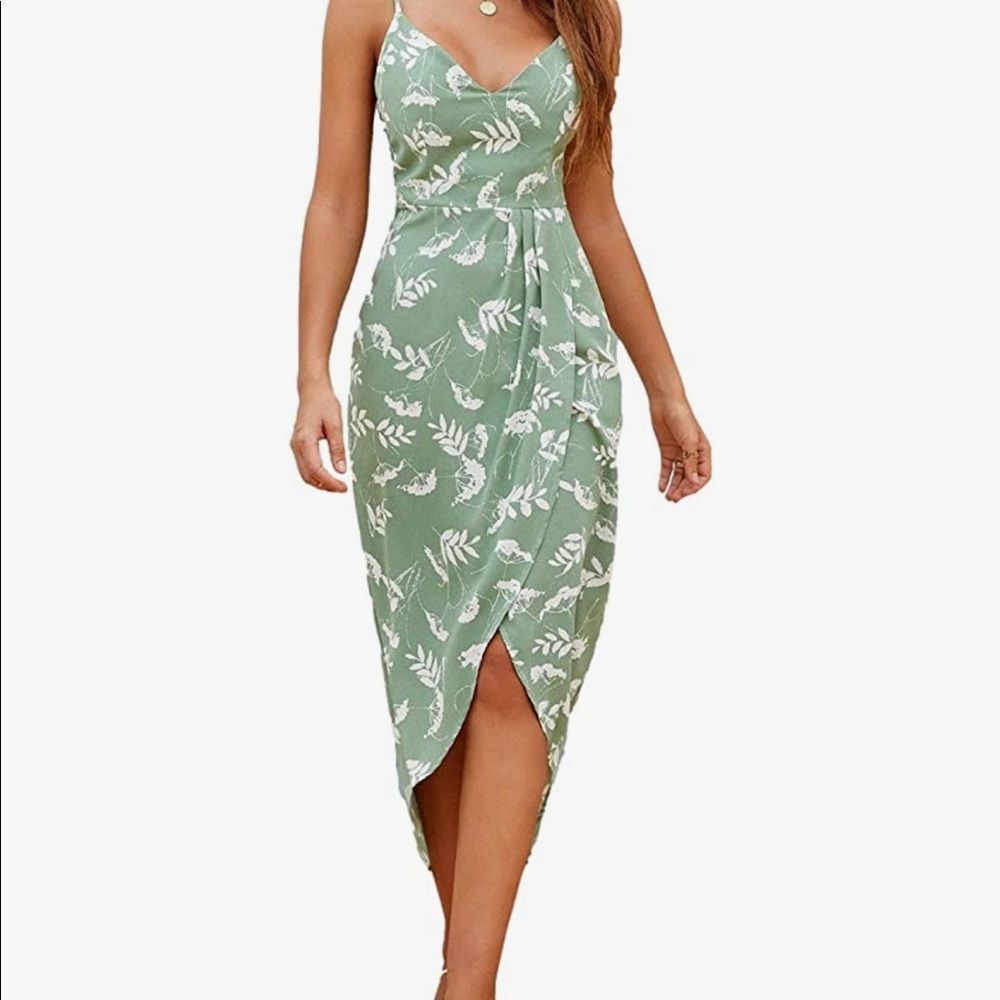 Green Floral Maxi Dress